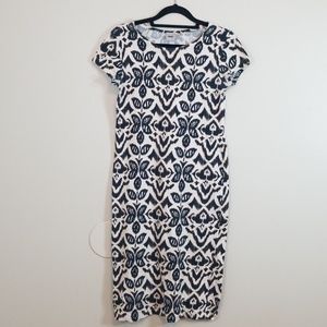 Asos Butterfly Print Short Sleeve Midi Dress